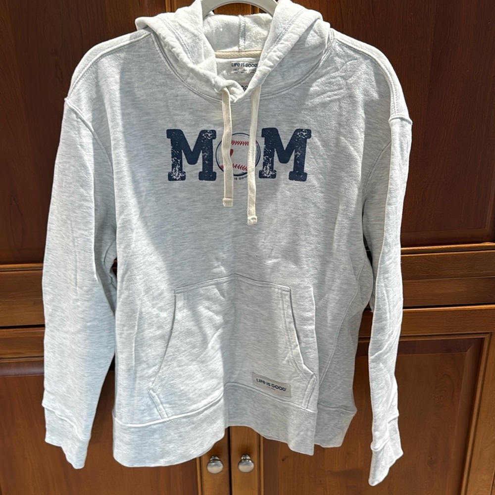 Life Is Good Baseball MOM Hoodie